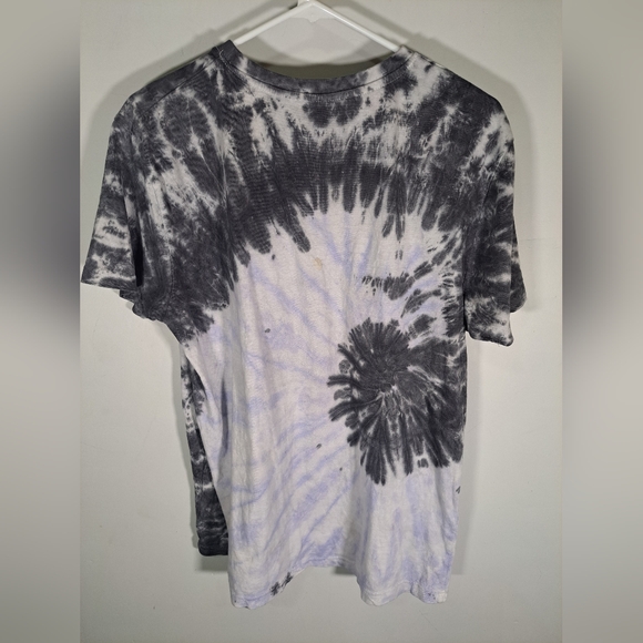 Black and Grey Tie-Dye Magic Mushroom Tee Size Large - Picture 3 of 3